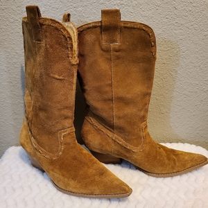 Michael Kors suede cowboy boot size 6